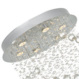 Double Spiral 6 Light 20in Chrome Chandelier