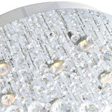 Double Spiral 9 Light 24in Chrome Chandelier