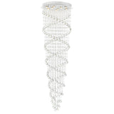 Double Spiral 9 Light 24in Chrome Chandelier