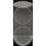 Double Sphere 21 Light Chandelier With Chrome Finish