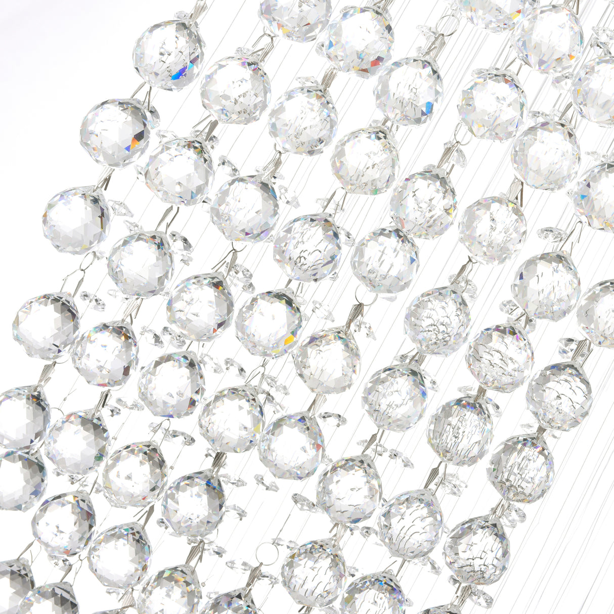 Ribbon 10 Light 26in Chrome Chandelier