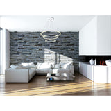 Chalice Integrated LED 31in White Chandelier