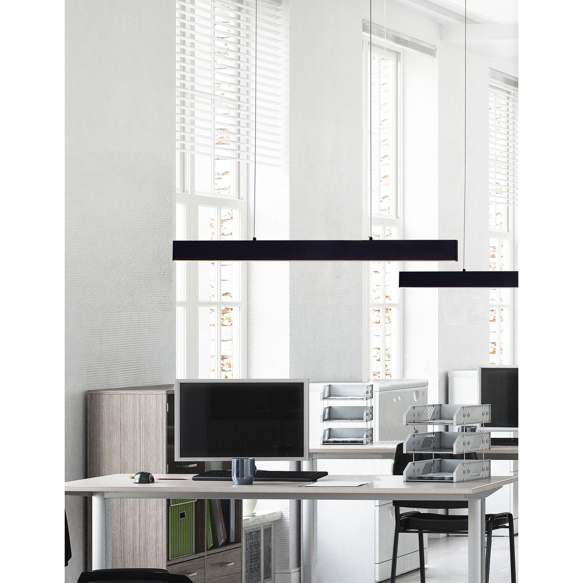 Krista Integrated LED 47in Satin Black Chandelier