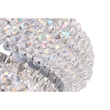 Empire 4 Light 14in Chrome Flush Mount with Crystals