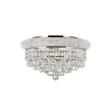 Empire 8 Light 20in Chrome Flush Mount with Crystals