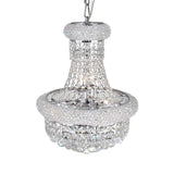 Empire 6 Light 14in Chrome Chandelier with Crystals