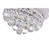Empire 6 Light 14in Chrome Chandelier with Crystals