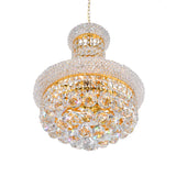 Empire 6 Light 14in Gold Chandelier with Crystals
