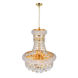 Empire 6 Light 14in Gold Chandelier with Crystals
