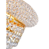 Empire 6 Light 14in Gold Chandelier with Crystals