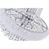 Empire 8 Light 18in Chrome Down Chandelier with Crystals
