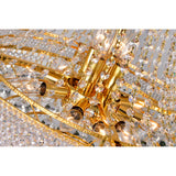 Empire 17 Light 24in Gold Down Chandelier with Crystals