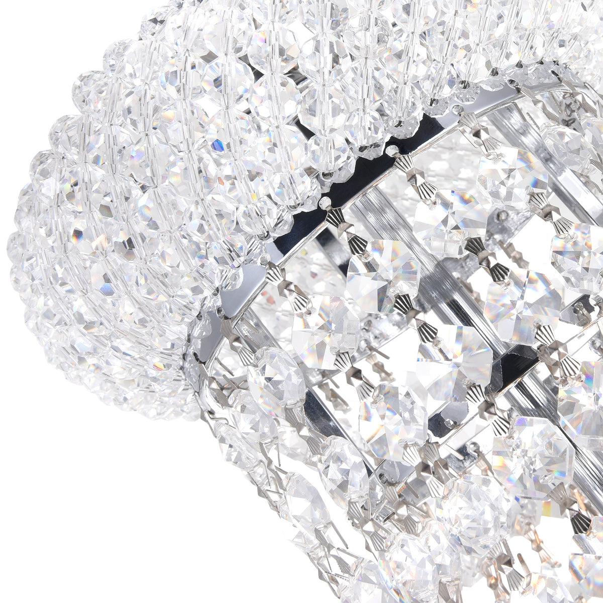 Empire 34 Light 36in Chrome Down Chandelier with Crystals