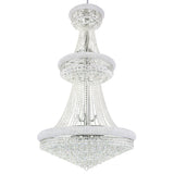 Empire 34 Light 36in Chrome Down Chandelier with Crystals