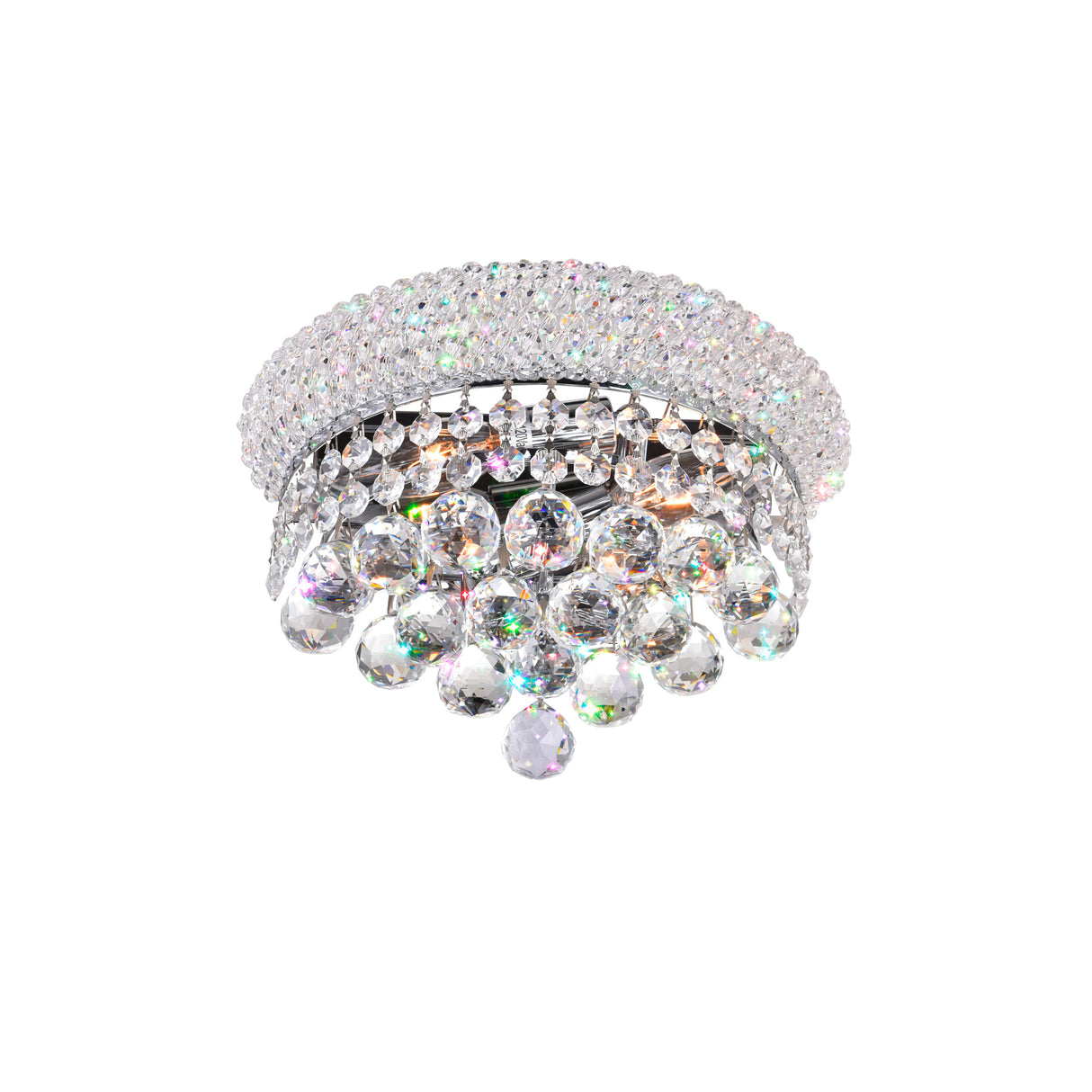 Empire 2 Light 12in Chrome Wall Sconce with Crystals
