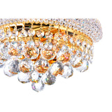 Empire 2 Light 12in Gold Wall Sconce with Crystals
