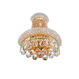 Empire 3 Light 12in Gold Wall Sconce with Crystals