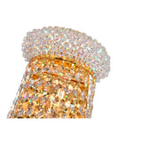 Empire 3 Light 12in Gold Wall Sconce with Crystals
