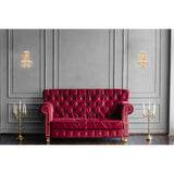 Empire 3 Light 12in Gold Wall Sconce with Crystals