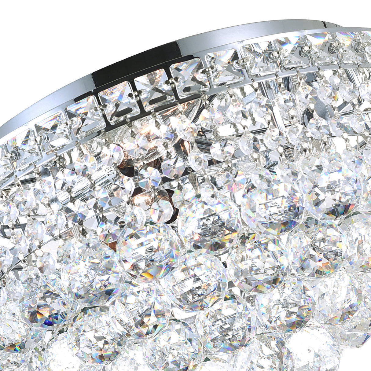 Luminous 5 Light 16in Chrome Flush Mount
