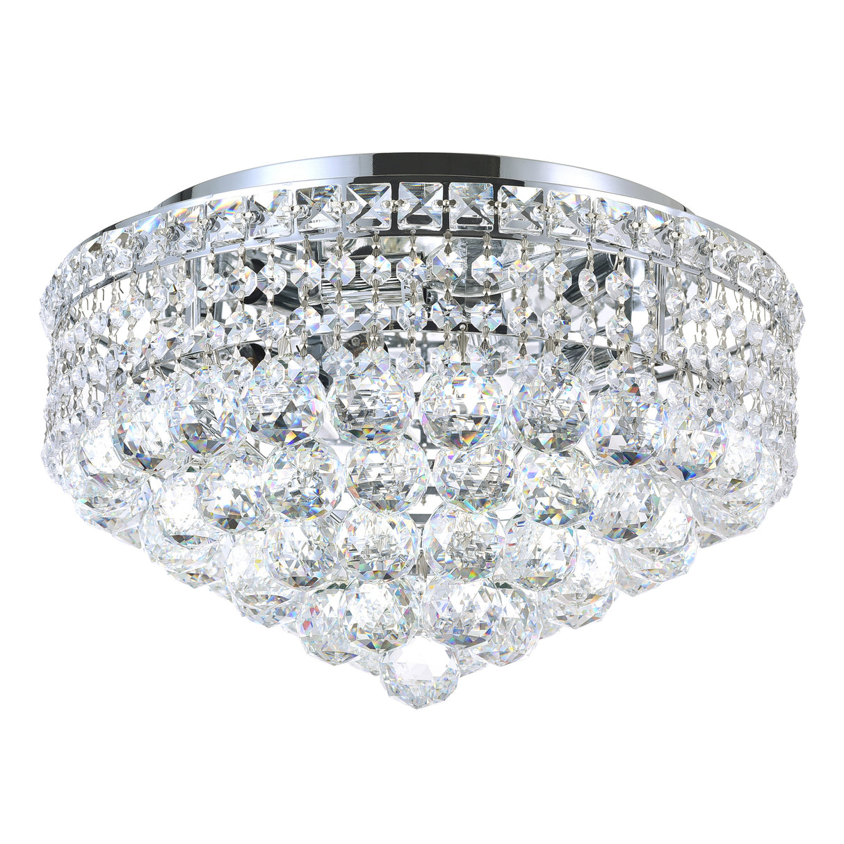 Luminous 5 Light 16in Chrome Flush Mount