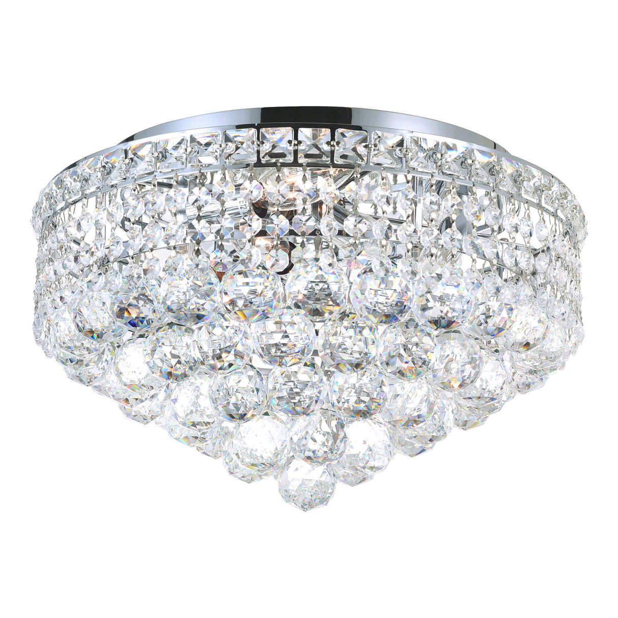 Luminous 5 Light 16in Chrome Flush Mount