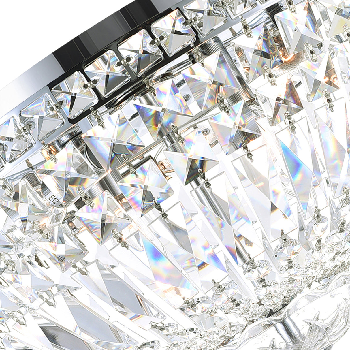 Stefania 5 Light Chrome Flush Mount