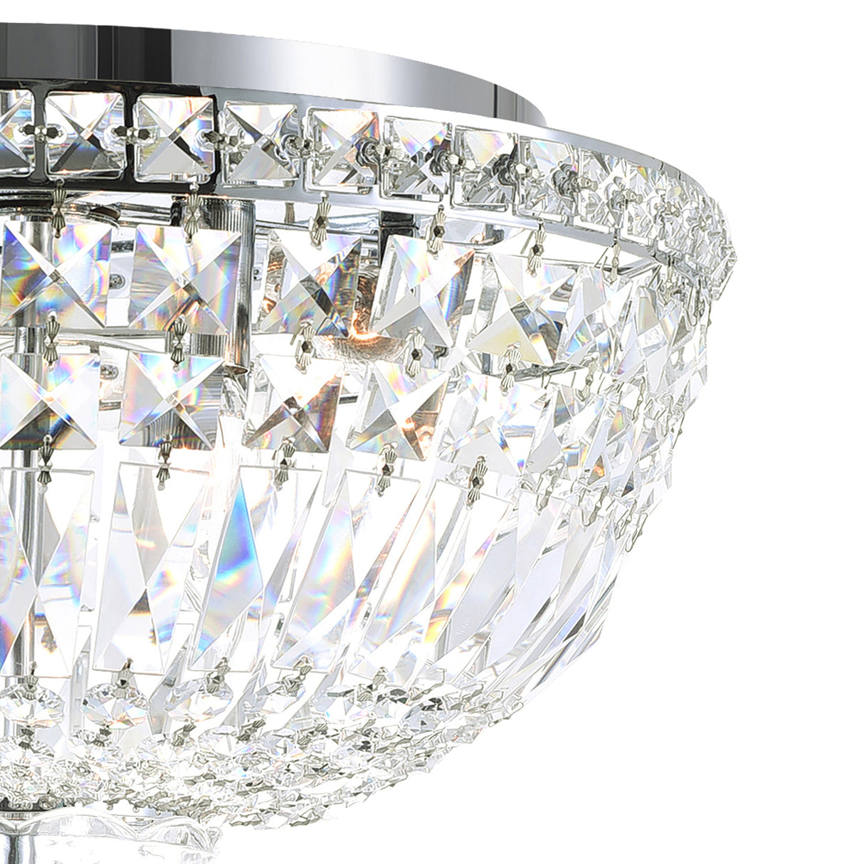 Stefania 5 Light Chrome Flush Mount