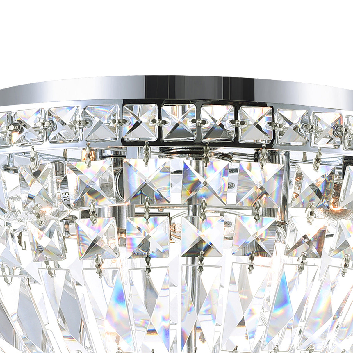 Stefania 5 Light Chrome Flush Mount