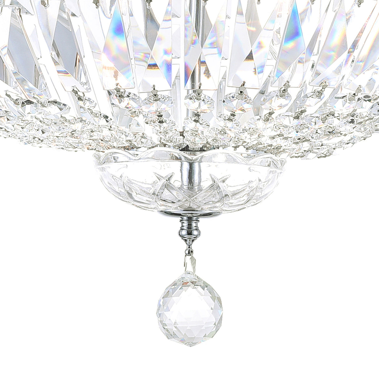 Stefania 5 Light Chrome Flush Mount