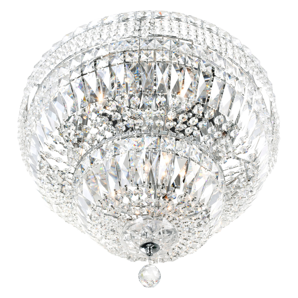 Stefania 16 Light Chrome Flush Mount