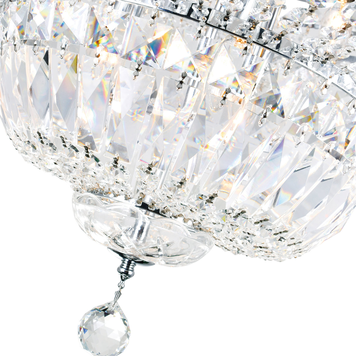 Stefania 16 Light Chrome Flush Mount