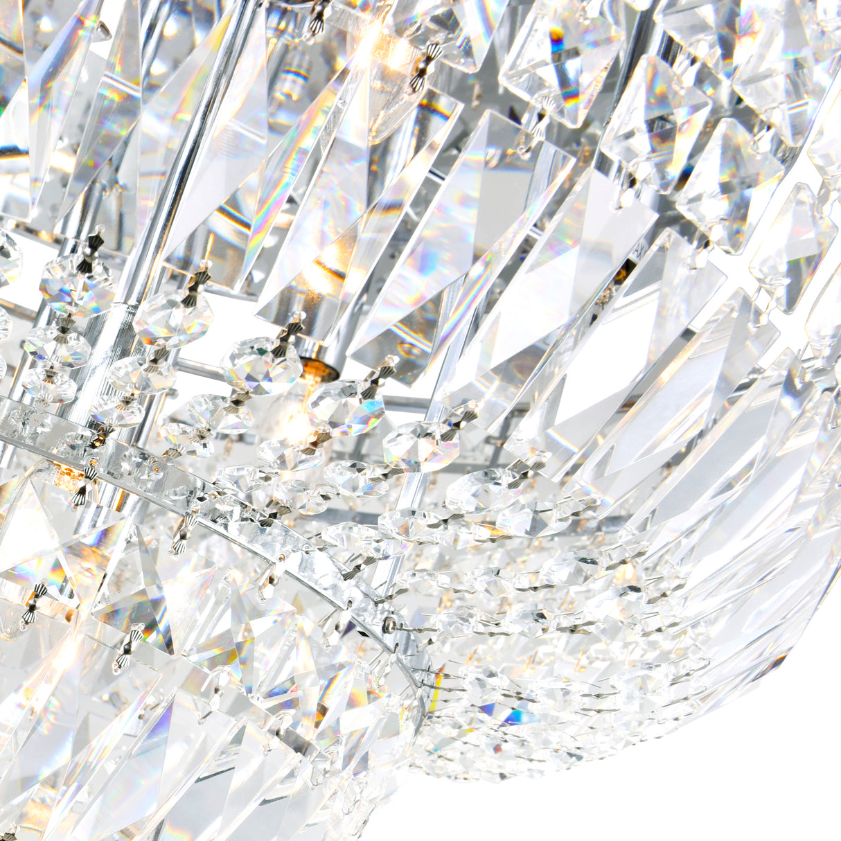 Stefania 16 Light Chrome Flush Mount