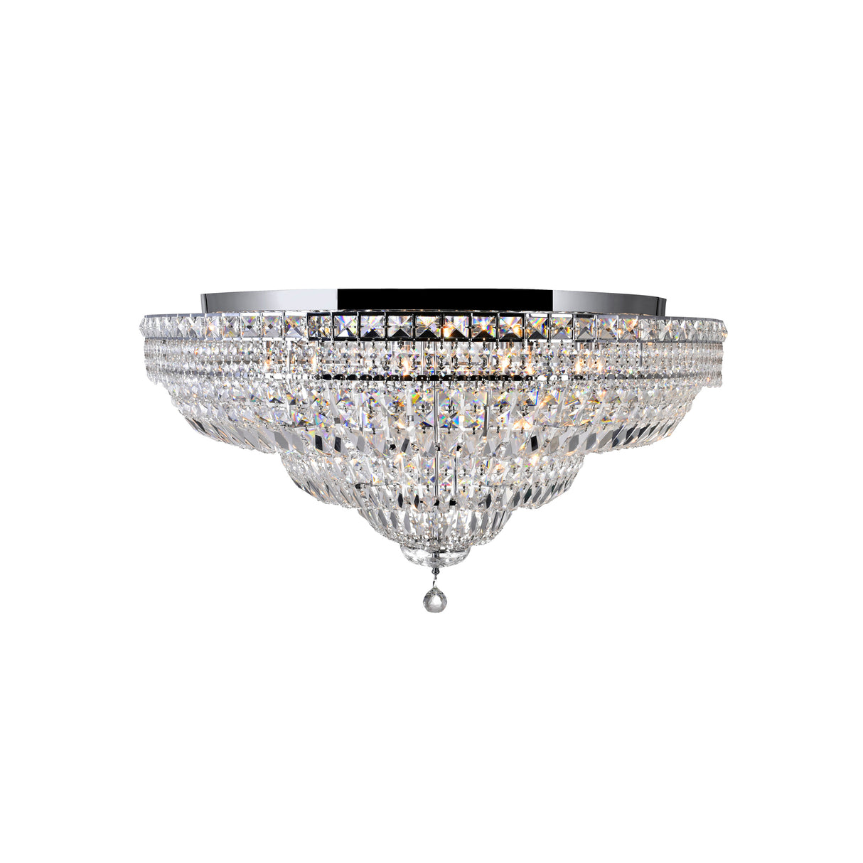 Stefania 21 Light Chrome Flush Mount