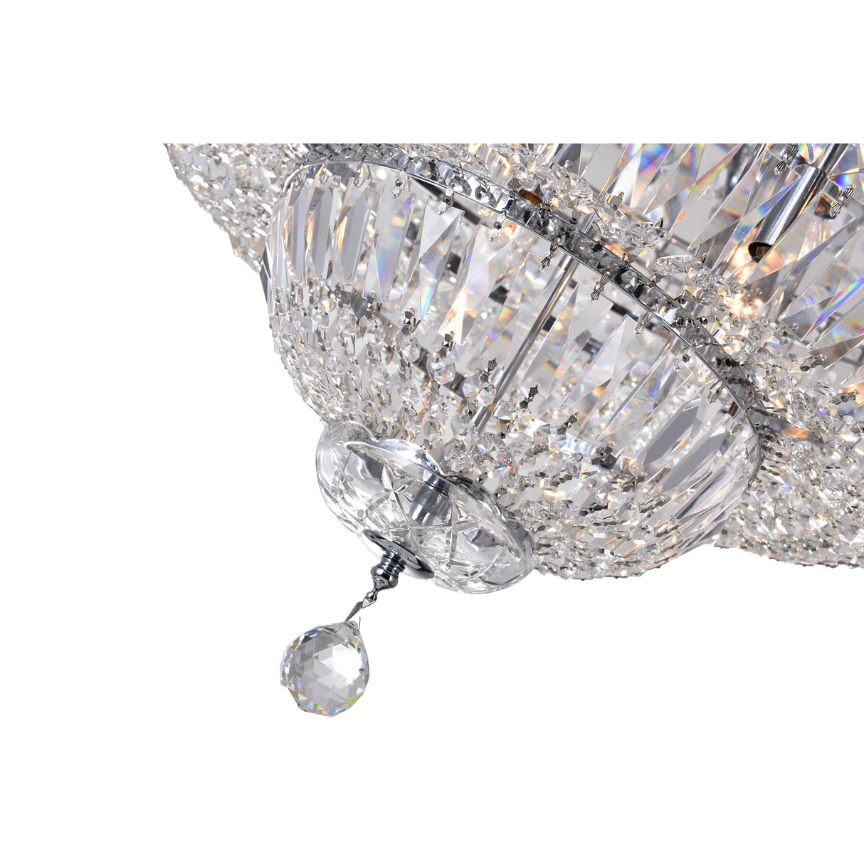Stefania 21 Light Chrome Flush Mount