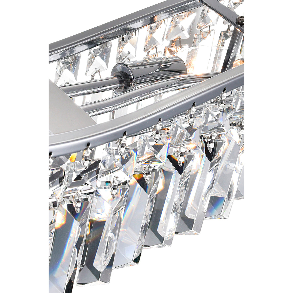 Glamorous 5 Light Down Chandelier With Chrome Finish