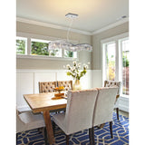 Glamorous 5 Light Down Chandelier With Chrome Finish