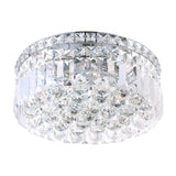 Colosseum 4 Light 12in Chrome Flush Mount with Crystals