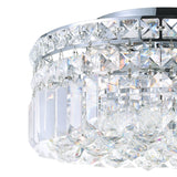 Colosseum 4 Light 12in Chrome Flush Mount with Crystals