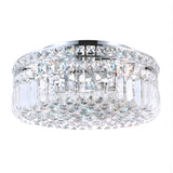 Colosseum 4 Light 14in Chrome Flush Mount with Crystals