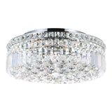 Colosseum 5 Light 16in Chrome Flush Mount with Crystals