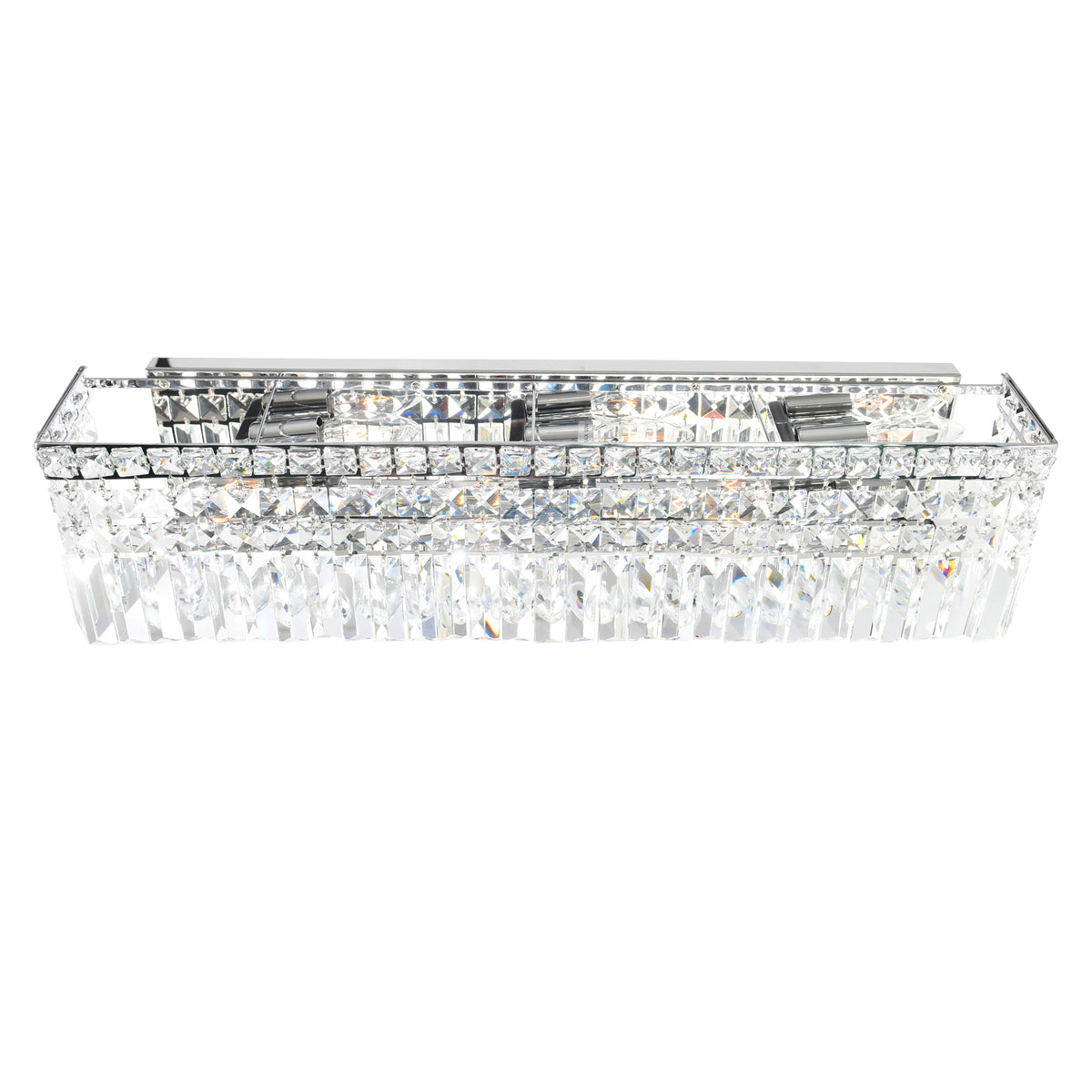 Colosseum 6 Light 26in Chrome Vanity Light with Crystals