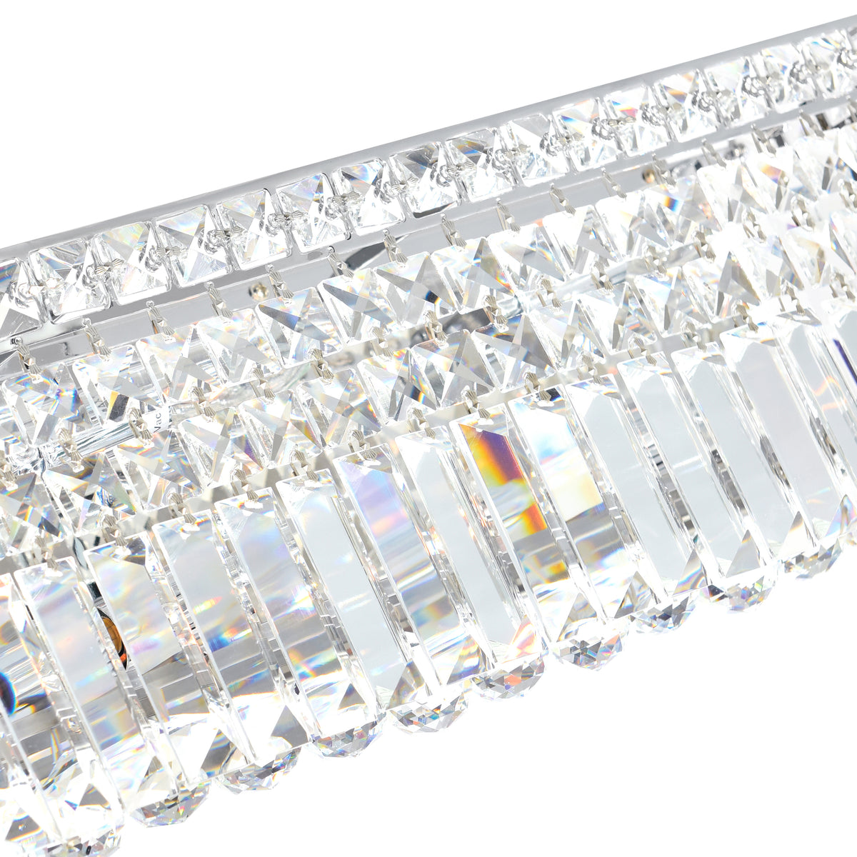 Colosseum 6 Light 26in Chrome Vanity Light with Crystals