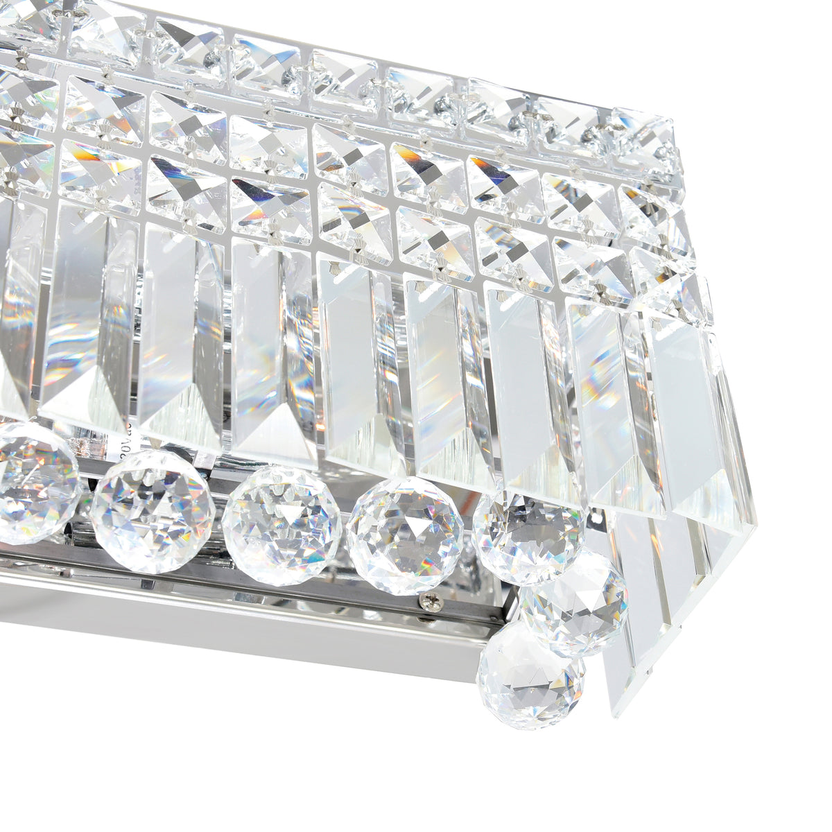 Colosseum 6 Light 26in Chrome Vanity Light with Crystals
