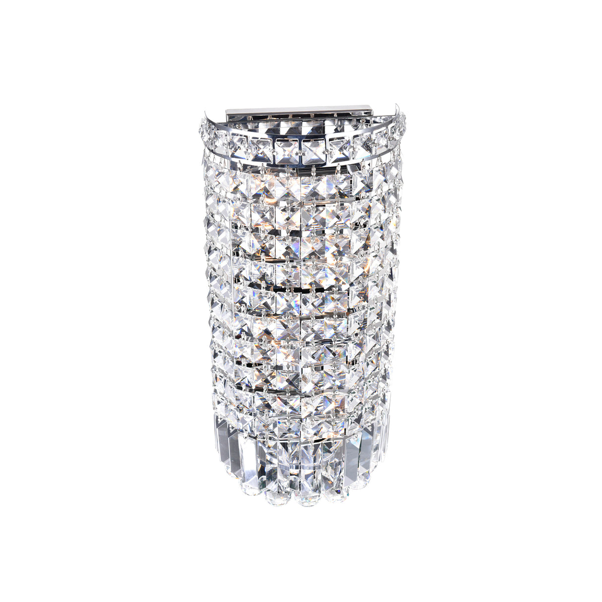 Colosseum 4 Light 6in Chrome Bathroom Sconce with Crystals