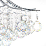 Princess 6 Light 20in Chrome Flush Mount with Crystals
