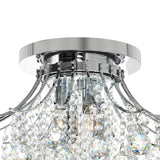 Princess 6 Light 20in Chrome Flush Mount with Crystals