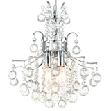 Princess 3 Light 12in Chrome Mini Chandelier with Crystals