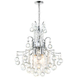 Princess 3 Light 12in Chrome Mini Chandelier with Crystals