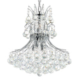 Princess 8 Light 20in Chrome Down Chandelier with Crystals
